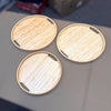 Round Wooden Serving Trays - 3 Piece